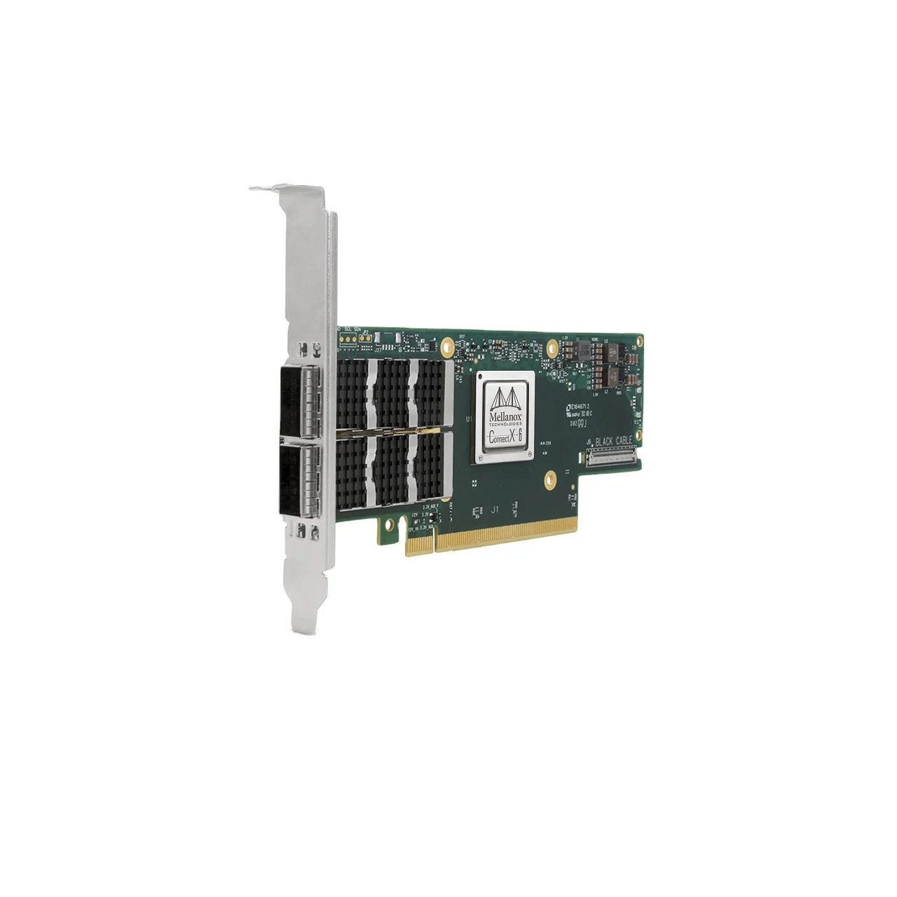 Mellanox MCX 653106 Карта адаптера A-ECAT ConnectX-6 VPI HDR100 EDR InfiniBand и 100GbE двухпортовый QSFP56 PCIe