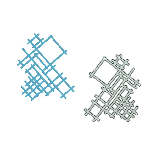Металлическая пресс-форма для скрапбукинга, клетчатый узор