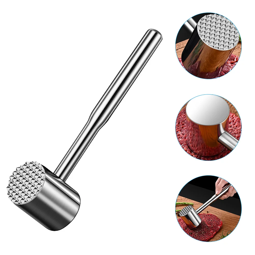 

Daily Use Stainless Meat Mallet Tenderizer Meat Pounder Tenderizer for Restaurant Daily Home Kitchen