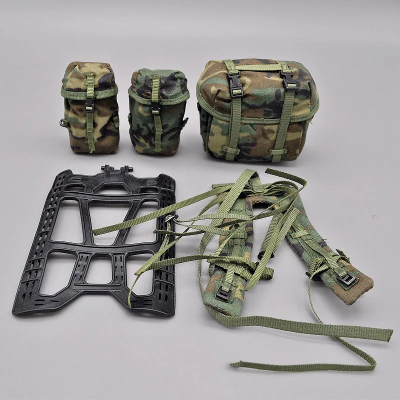 

In Stock 1/6 Scale Soldier Scene Accessories Camouflage Jungle Expedition Backpack Magazine Bag Model For 12" Action Figure Body