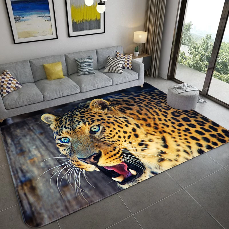 

Tiger Wolf Leopard Bedroom Rug Anti-slip Bath Carpet Floor Mat Living Room Floor Mats Kitchen Rug Bedside Rug Home Decoration