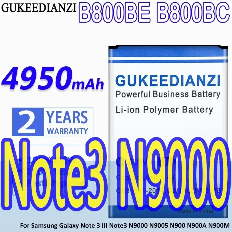 GUKEEDIANZI аккумулятор B800BE B800BC 4950 мАч для Samsung Galaxy Note 3 III Note3 N9000 N9005 N900 N900A N900M