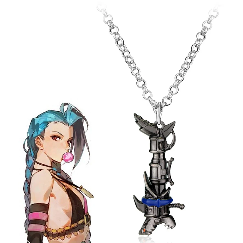 Arcane Jinx Y2K панк кулон ожерелье для женщин мужчин аниме творческая личность