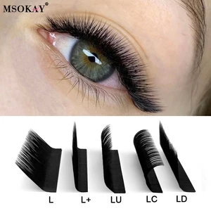 MSOKAY L Curl Cat Eye Fake Eyelash Extension Supplies Russian 8-15 mix 3D False Individual Eyelashes in India