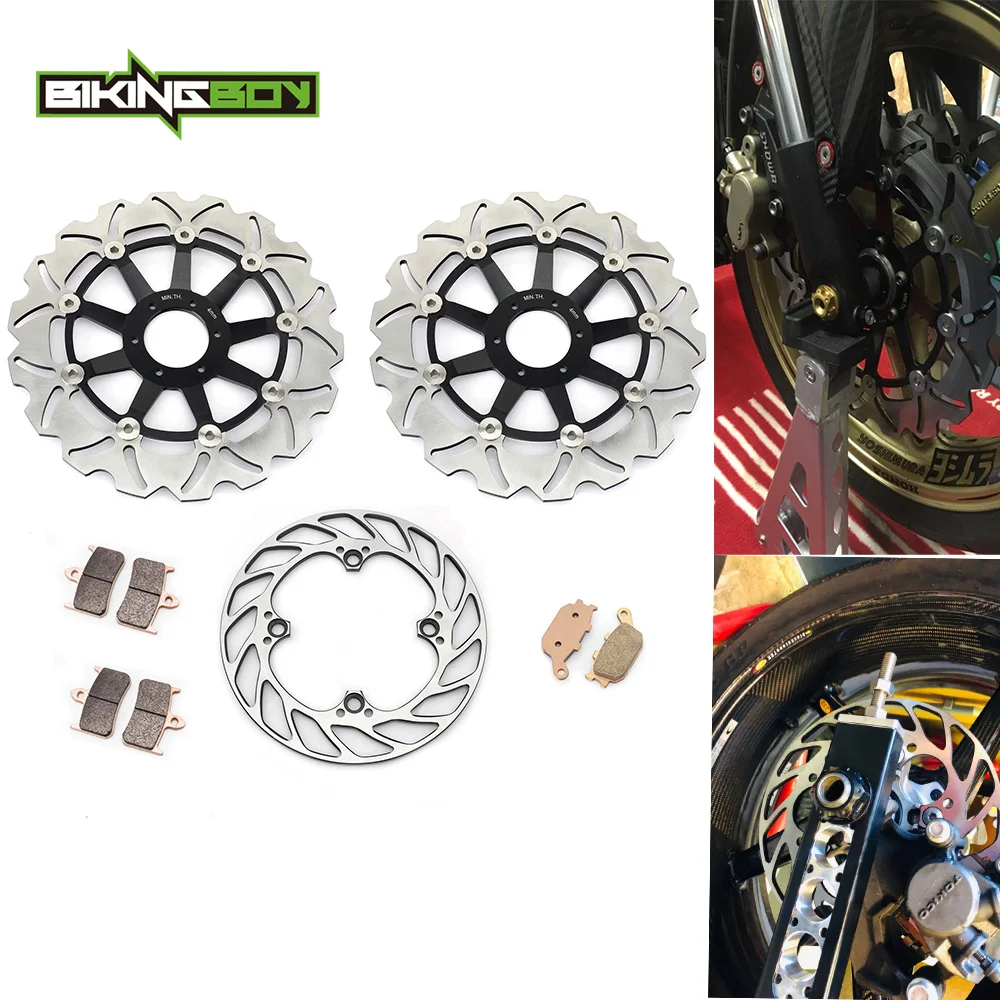 BIKINGBOY Передние и задние тормозные диски роторы колодки CBR900RR Fireblade 94 95 96 97 VTR1000F Fire