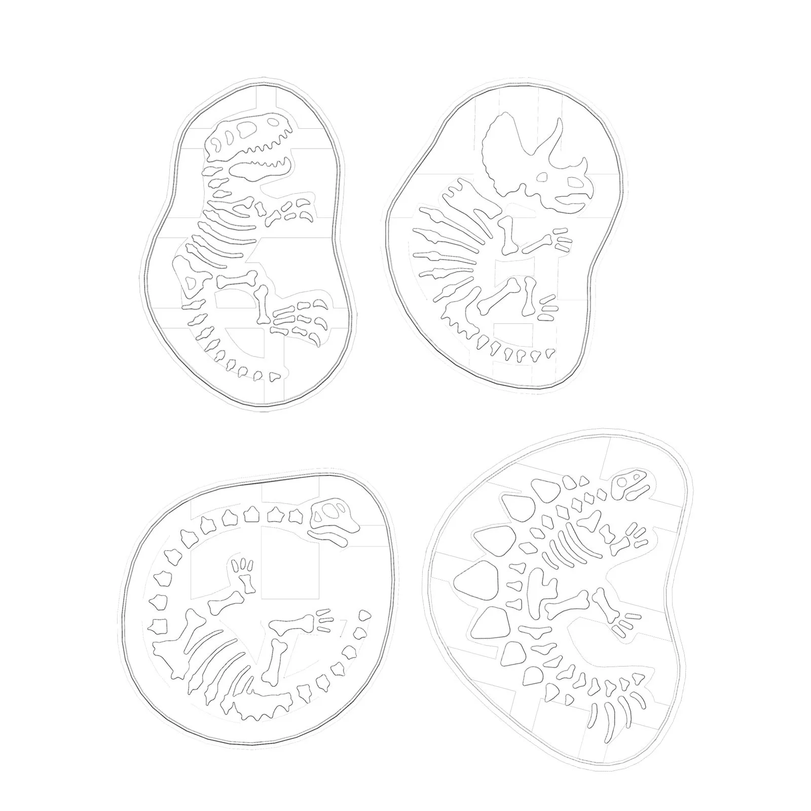 Креативные формы для выпечки печенья Симпатичный динозавр ископаемые кухонный