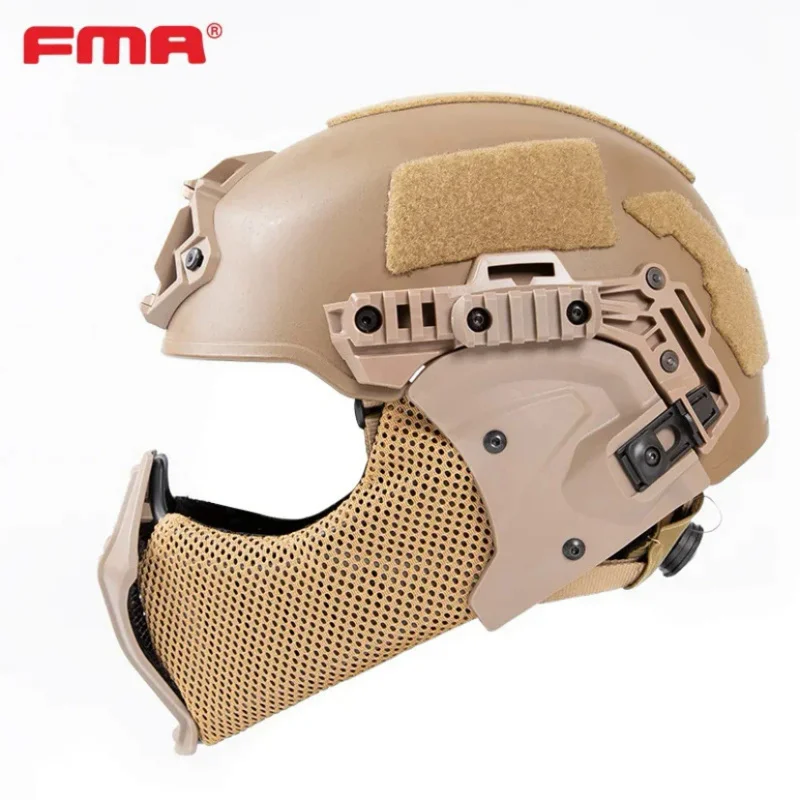FMA EX Helmet Вездеходная полумаска CS для защиты ушей и лица Встроенная защитная маска