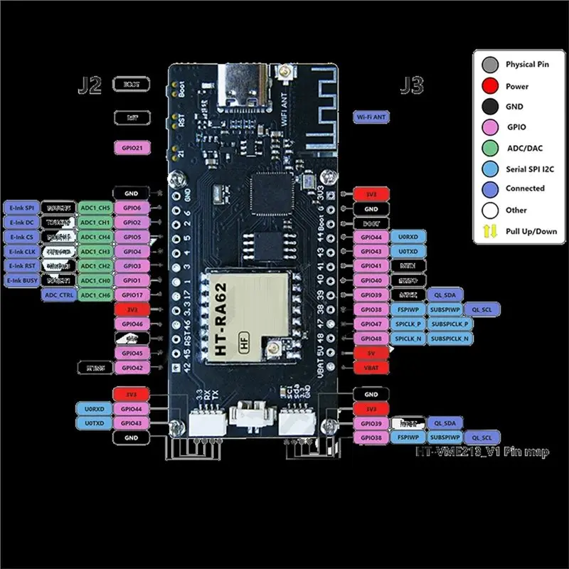 Фото B27B ESP32 Lora Wifi BLE E-Ink дисплей для Heltec Meshtastic 2.13-дюймовый E-Paper монитор-девайсборд с антенной Lora Gateway №5