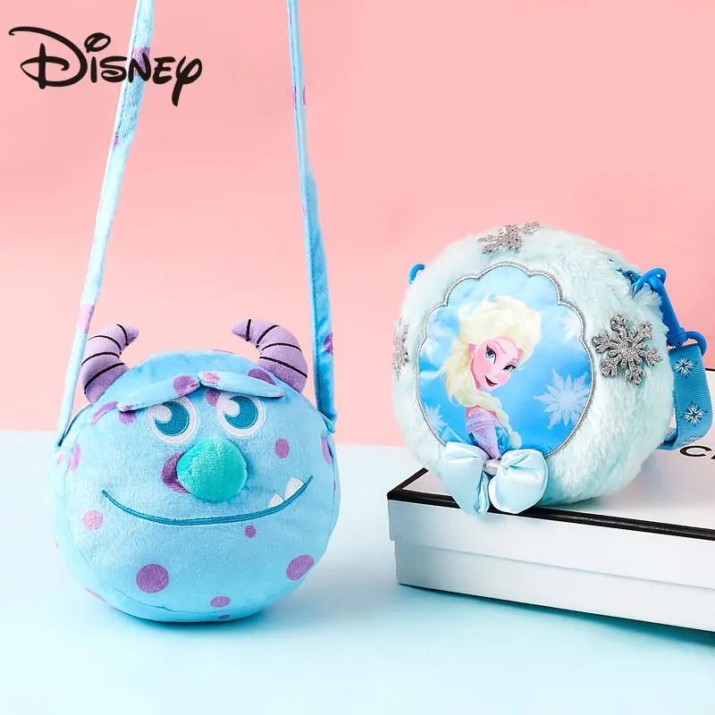 

Disney Children's Small Bag Cute Little Girl Princess Aisha Plush Small Satchel Cartoon Minnie Small Bag Girls Messenger Bag