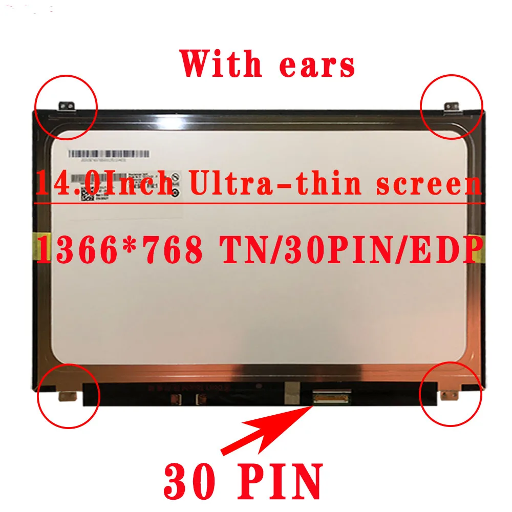 ЖК-экран 14 0 дюйма 1366x768TN 30PINS для DELL Inspiron 14-3468 14-3490 14-5441 14-5442 14-5443 14-5447 14-5448 14-5480 14-7447 14-14-