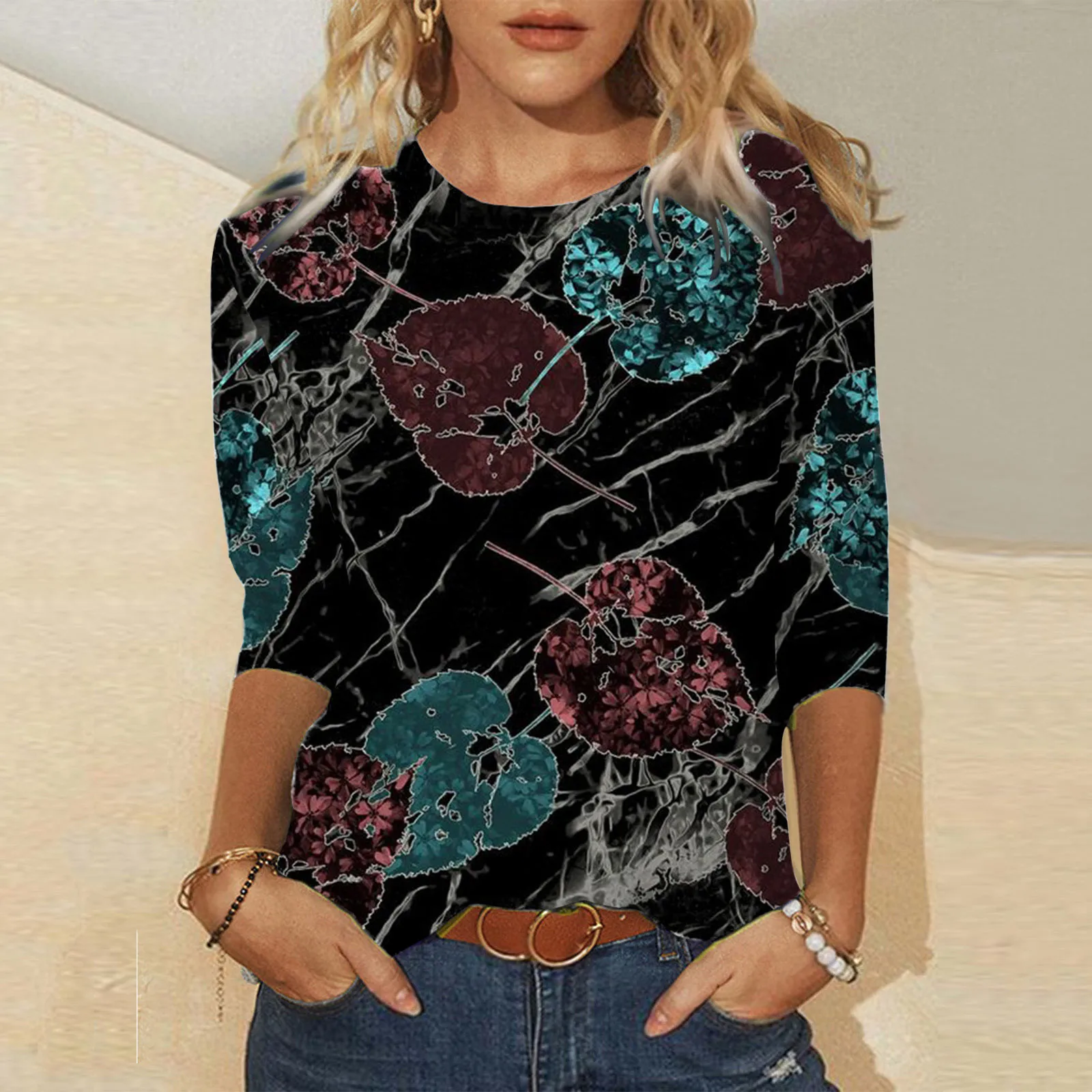 

Womens Tops Mid Length Shirts Long Sleeve Shirts Casual T Long Sleeved Womens Shirt Women Blouse Dressy Running Undershirt Women