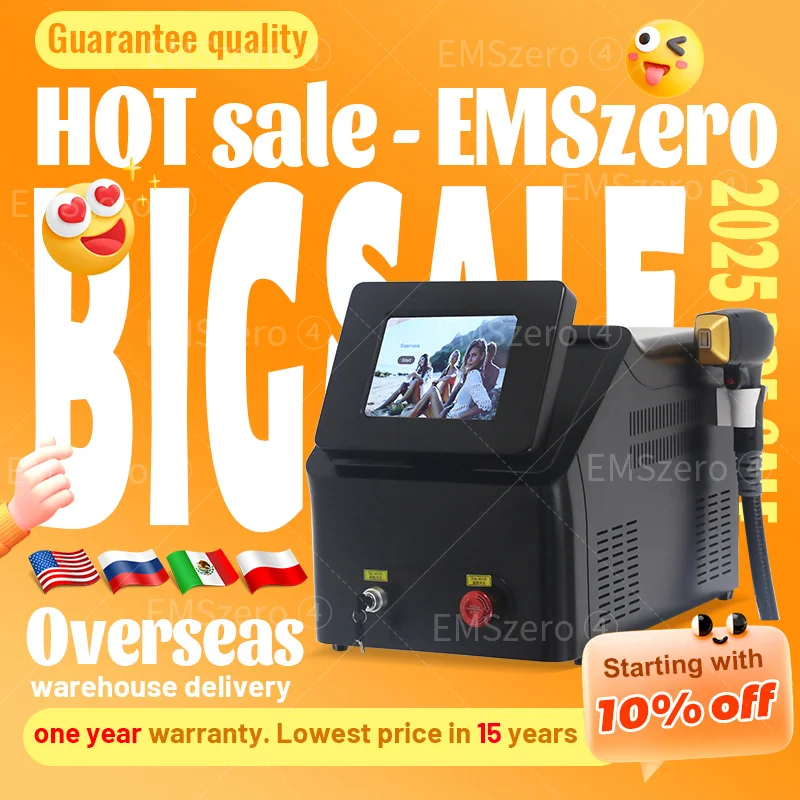 Ледяной платиновый диодный лазер 808 нм машина для удаления волос 3 длины волны 755