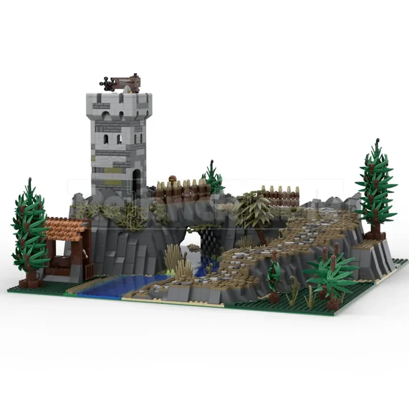 Фото Новые строительные блоки Moc, модель средневековой архитектуры, часовая башня, модульные строительные блоки, подарок, детские игрушки, набор для сборки «сделай сам» №5