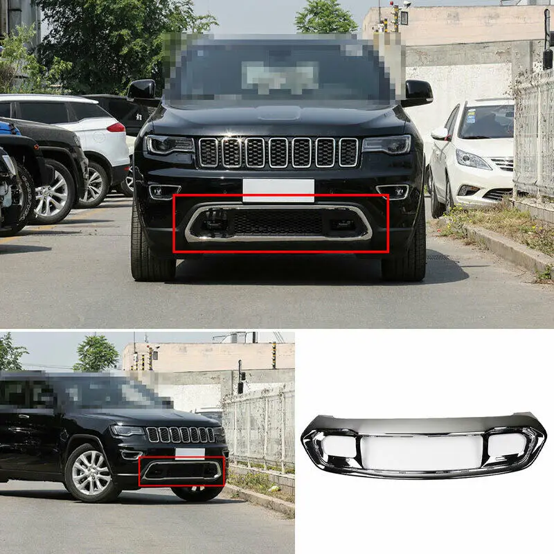 

Подходит для Jeep Grand Cherokee 2017-2020 хромированный передний бампер диффузор рамка отделка