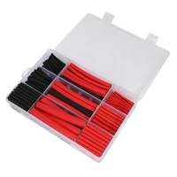 270pcs 3 1 shrink ratio dual wall adhesive lined heat shrink tubing tube 6 size 2 color kit black red