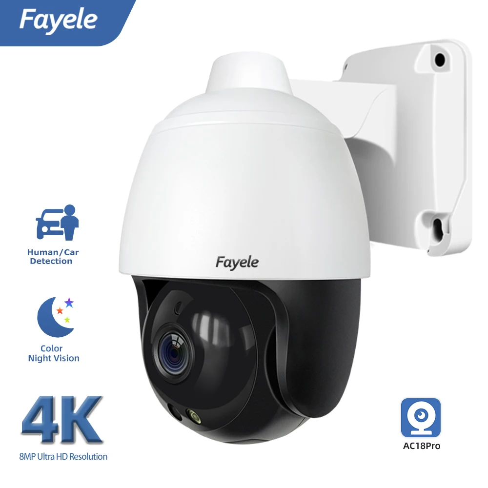 POE 4K 8MP PTZ Camera Car Person Humaniod Detection Audio H.265 Color Night MINI Security 6MP Ultra HD Dome IP Camera SonyIMX415