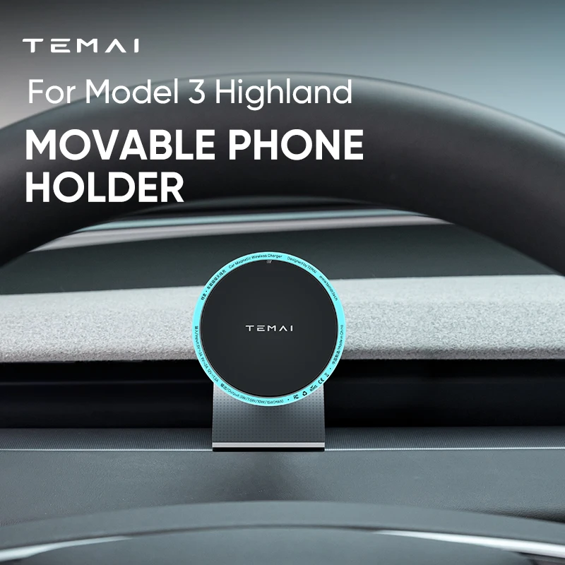 Подвижный держатель для телефона Tesla магнитное беспроводное автомобильное