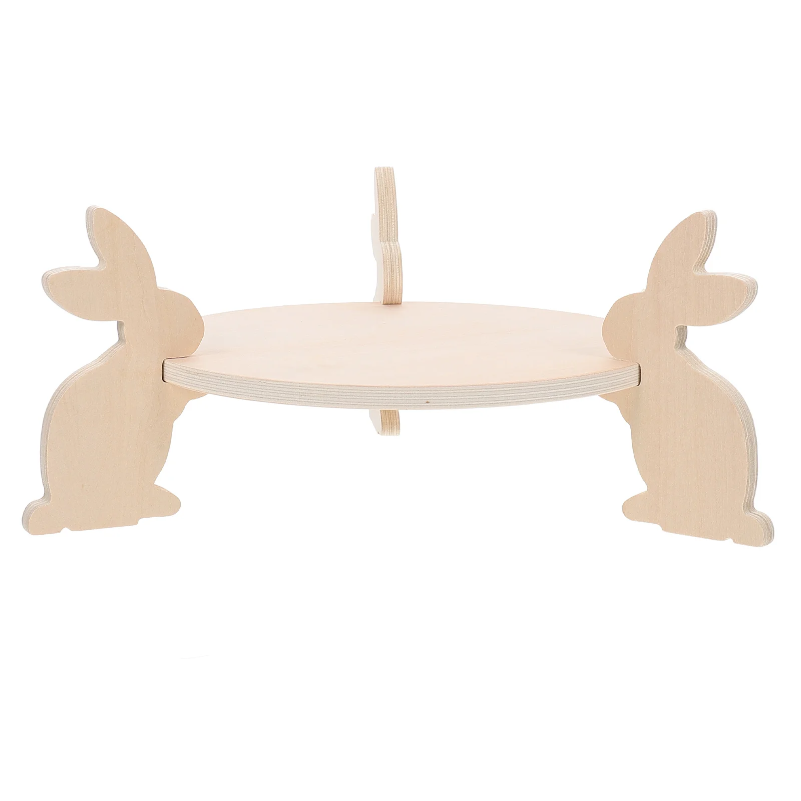 

Stand Cake Serving Tray Dessert Display Plate Cupcake Wood Bunny Wooden Rabbit Pastry Holder Party Rack Server Dish Snacks Bread