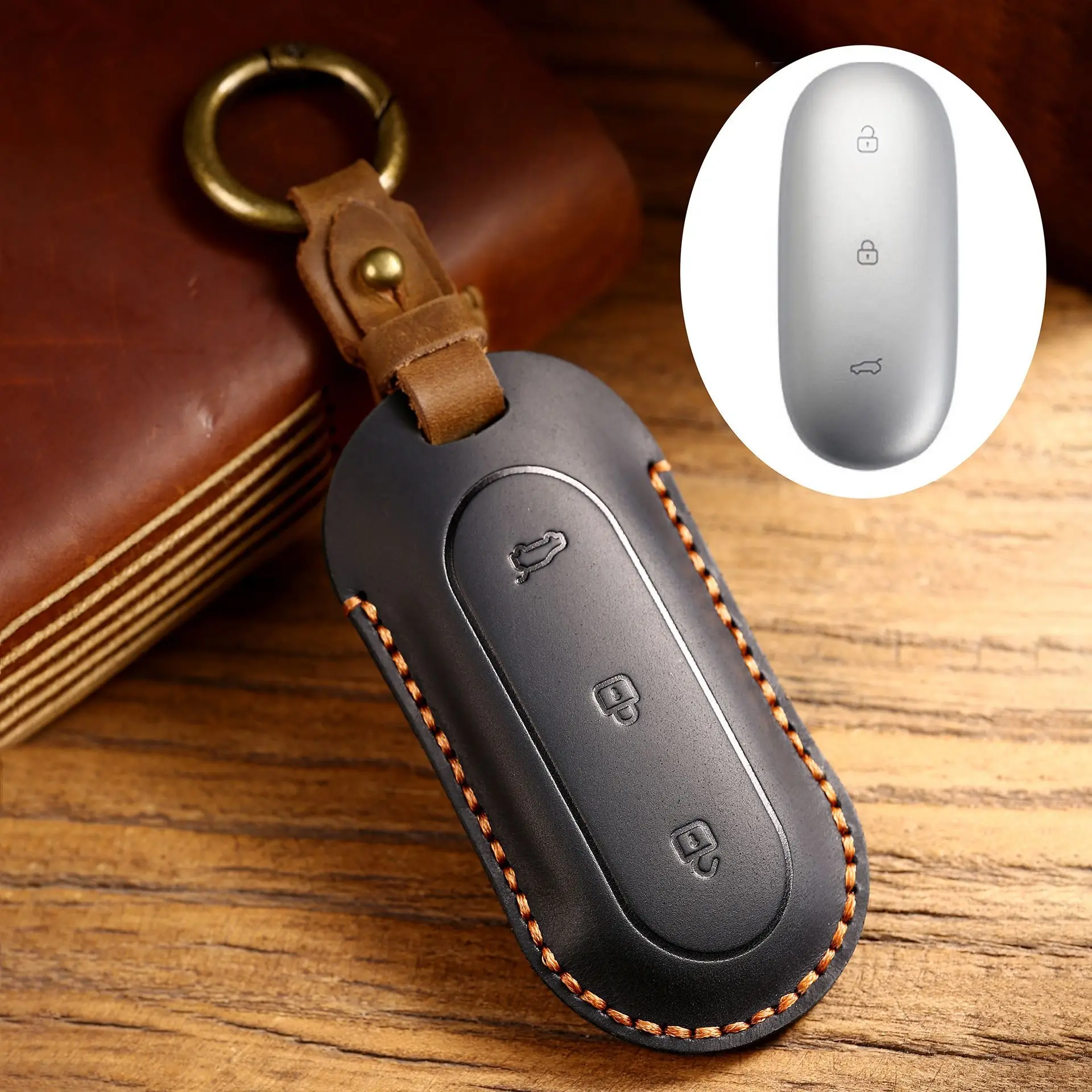 

Для ведущего идеального LiXiang L7 L8 L9 2022 2023 Кожаный Автомобильный брелок для lixiang one L9 L8 L7