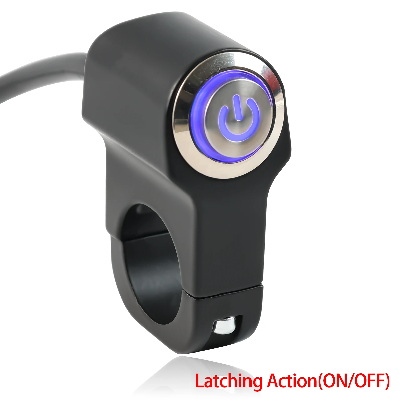 

7/8 "22 мм кнопка включения на руле мотоцикла, фара, прожектор, противотуманная фара, стоп-сигнал, переключатели включения-выключения для грязи, электрического велосипеда, квадроцикла