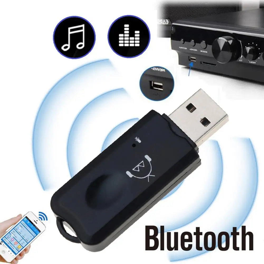 

Car Handsfree Bluetooth-compatible V2.1 Adapter Mini Audio Stereo Built-in Microphone High-quality Durable Wireless Receiver