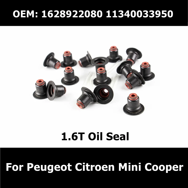 

1628922080 11340033950 16 Pcs/lot Seal Set Valve Stem For Peugeot 508 308CC 308SW 3008 RCZ For Citroen C4L C5 1.6T Mini Cooper