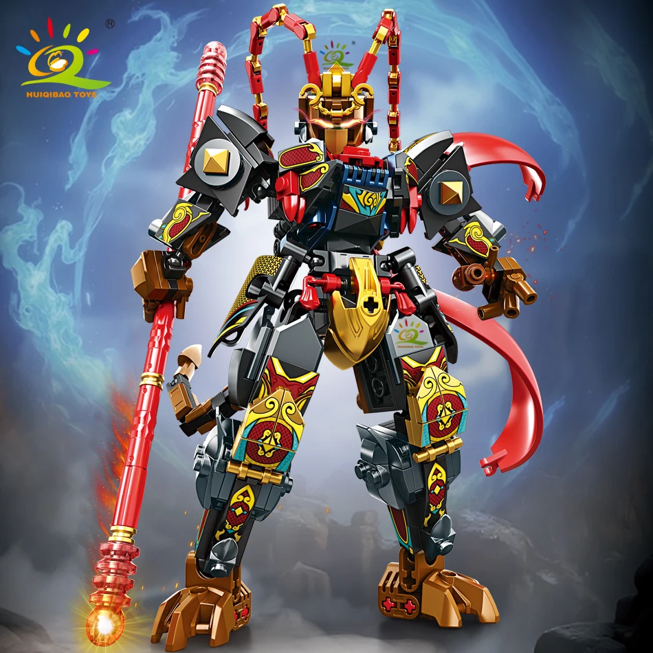 HUIQIBAO 397 Шт. Набор Строительных Блоков Black Myth Wukong Mech Сделай Сам Совместимый С Lego Для