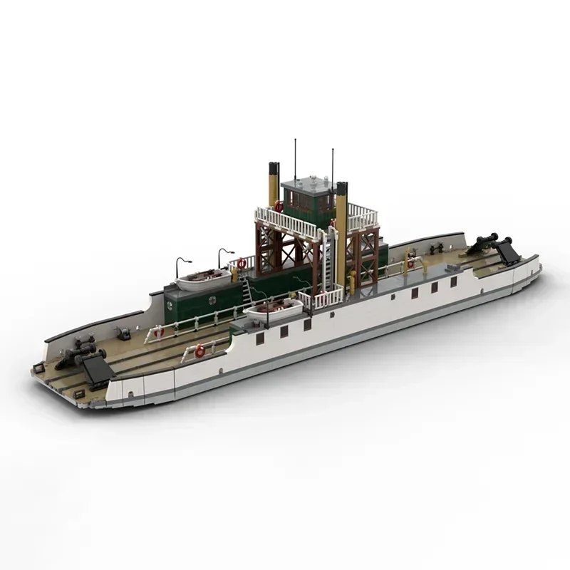 Moc строительные кирпичи модель корабля больше железная дорога феррий транспорт