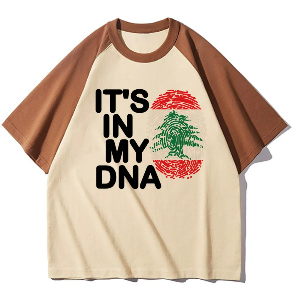 Lebanon tshirt women 80s korean clothes Classic anime Digital t shirt University Colorful Y2k