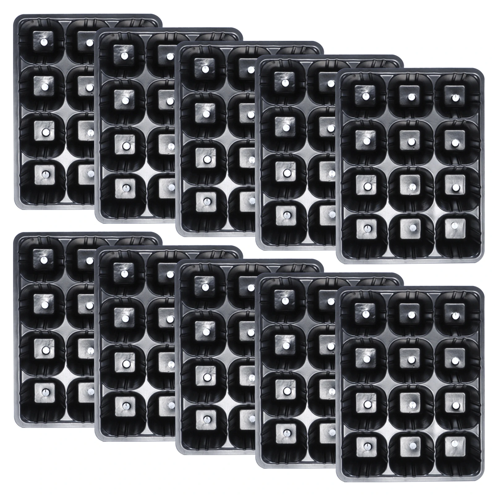

Garden 10pcs Cavity Propagation Germination Seedling 12 Vegetable Plant Insert Container Succulent Home Cells Nursery Tray