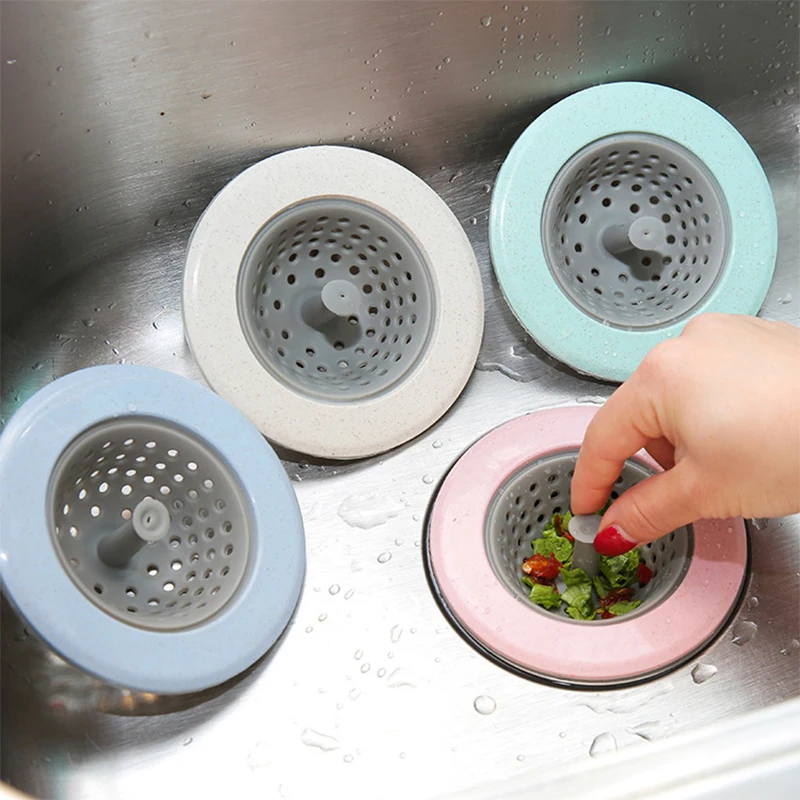 

2Pcs/Pack Household Kitchen Dishwashing Basin Filter Screen Floor Drain Cover Anti-blocking Sink Sewer Anti-blocking Filter
