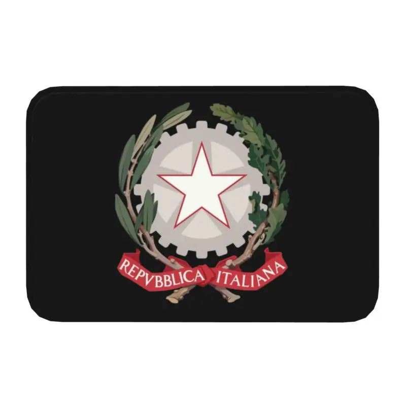 

Emblem Of Italy Front Door Floor Entrance Mat Indoor Italian Republic Bathroom Kitchen Doormat Bedroom Carpet Rug