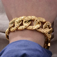 dubai gold color bracelet for women men wedding link chain islamic muslim arab middle eastern jewelry african bracelet gifts