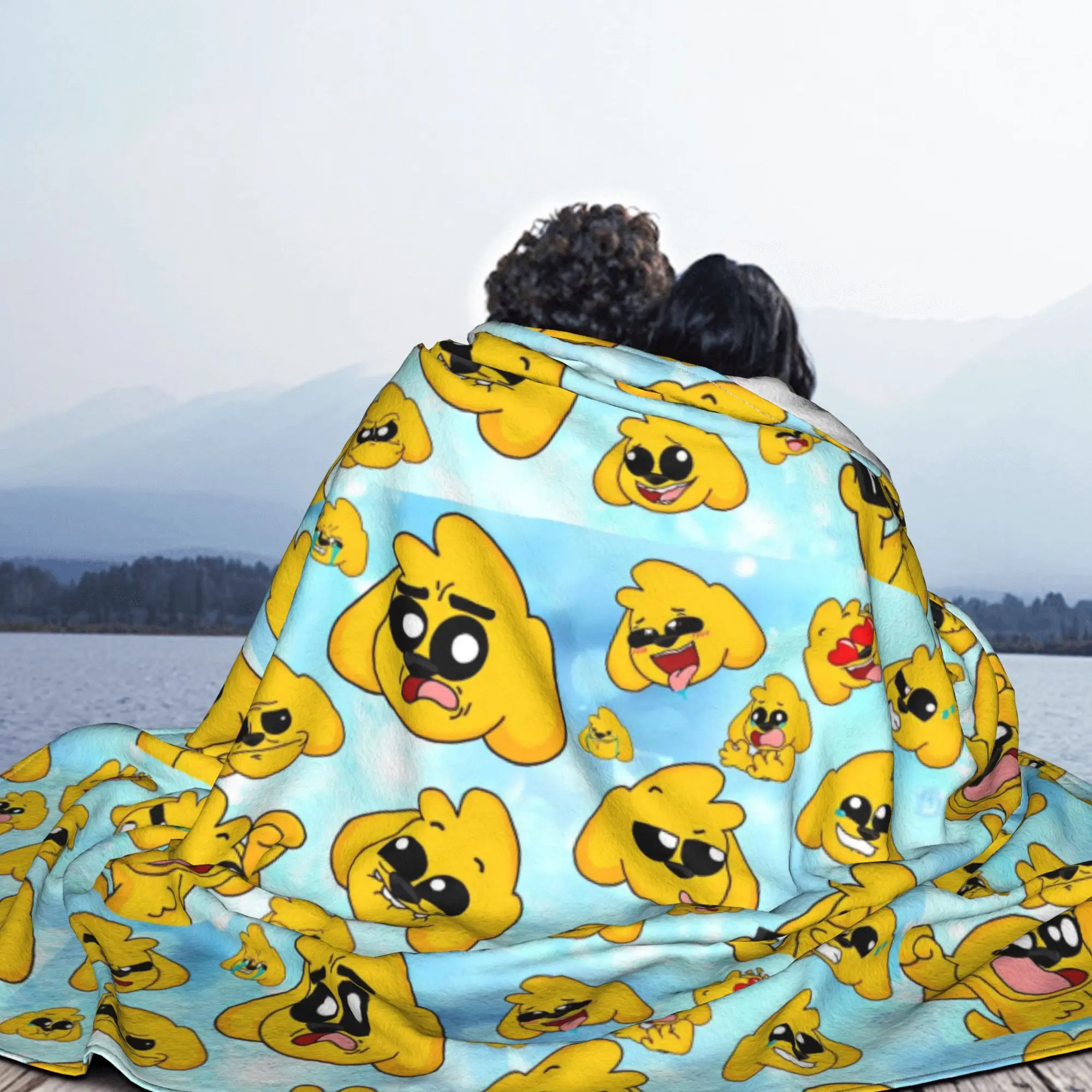 Mikecracks Pattern Fuzzy Blanket Cartoon Awesome Throw Blankets for Bed Sofa Couch 125*100cm Bedspreads