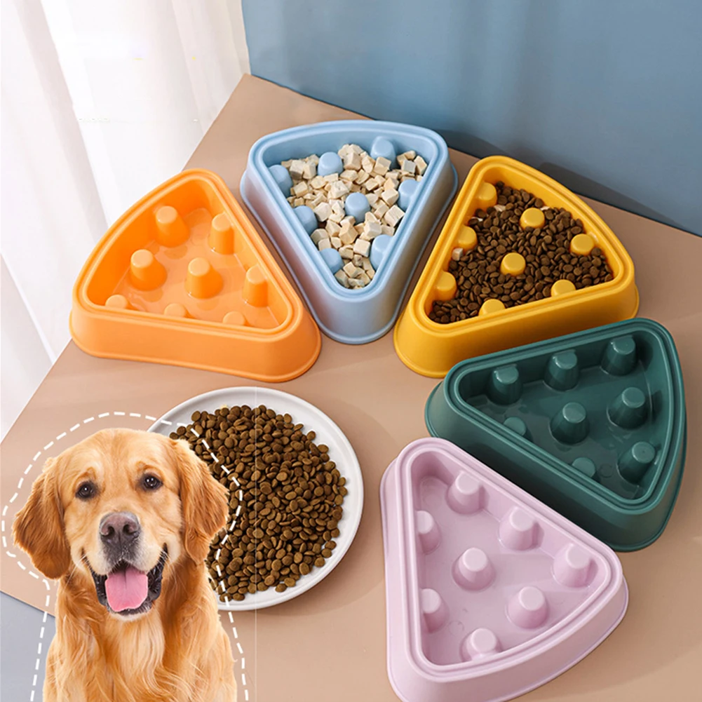 

Pet Slow Food Bowl Medium Small Dogs Choke-proof Puzzle Bowls Anti-Gulping Non-slip Pets Slower Feeder Puppy Cats Feeding Dishes