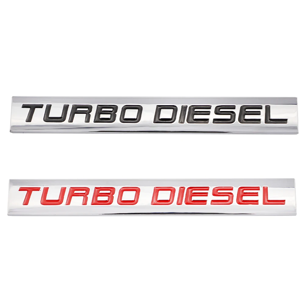 

2×3D TURBO DIESEL Metal Emblem Chrome Car Stickers Accessories Tools for Mazda 3bl Mercedes Benz Accessories Toyota Avalon 2020