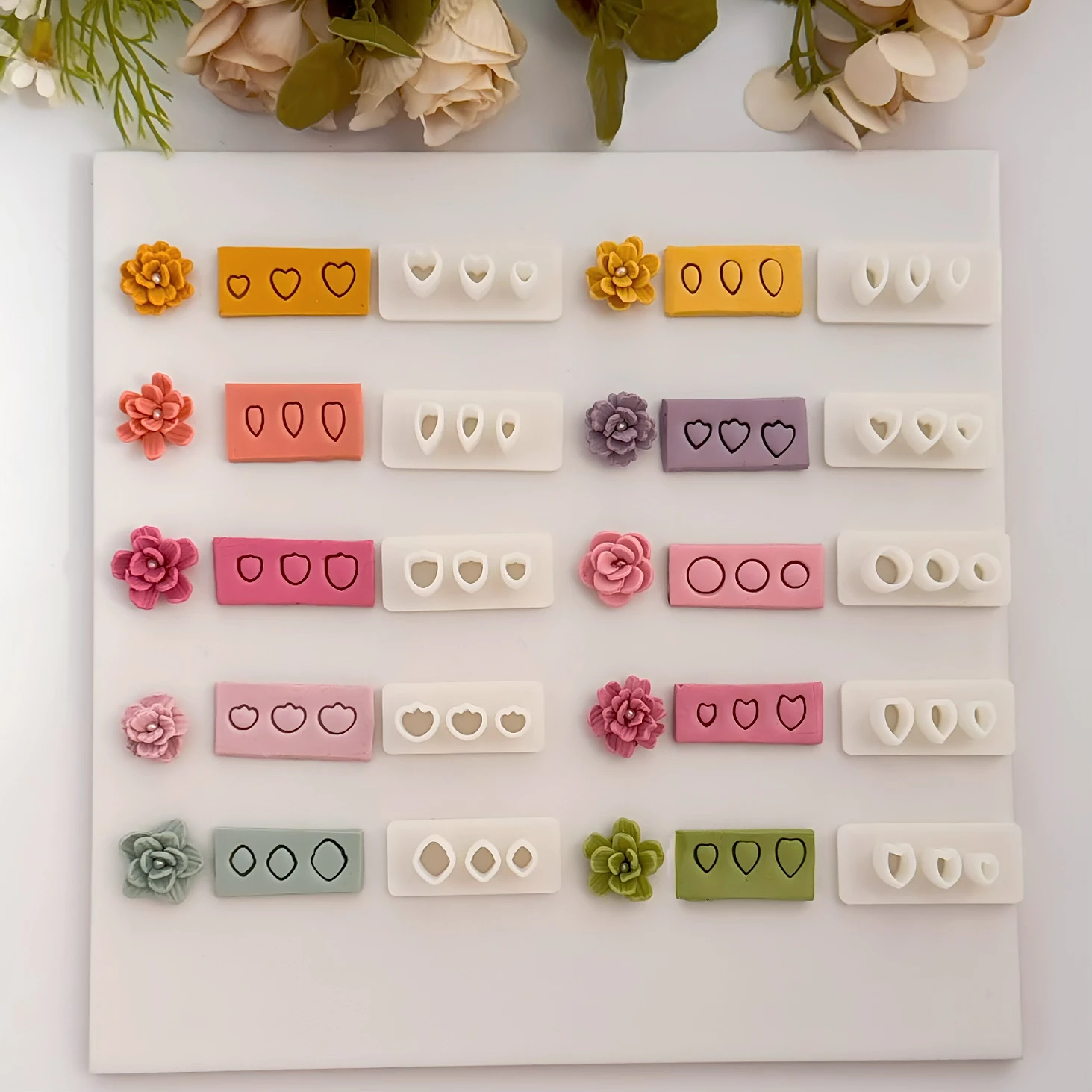 Мини-лепесток цветка резак для полимерной глины инструмент серьги сделай сам