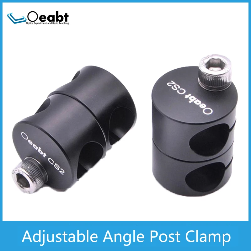 

CS2 Adjustable Angle Post Clamp 360°Rotating Optical Post Connecting Fixture Sliding Fixed Block Optical Axis Universal Research