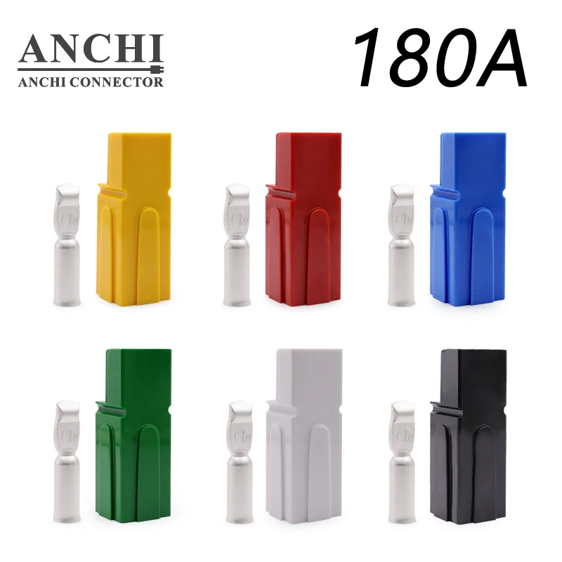 

2PCS 180A 600V Single Pin Power Connector For 2 4 1/0 AWG Wire Combinable Plug Quick Battery Connector for UPS Forklift Car