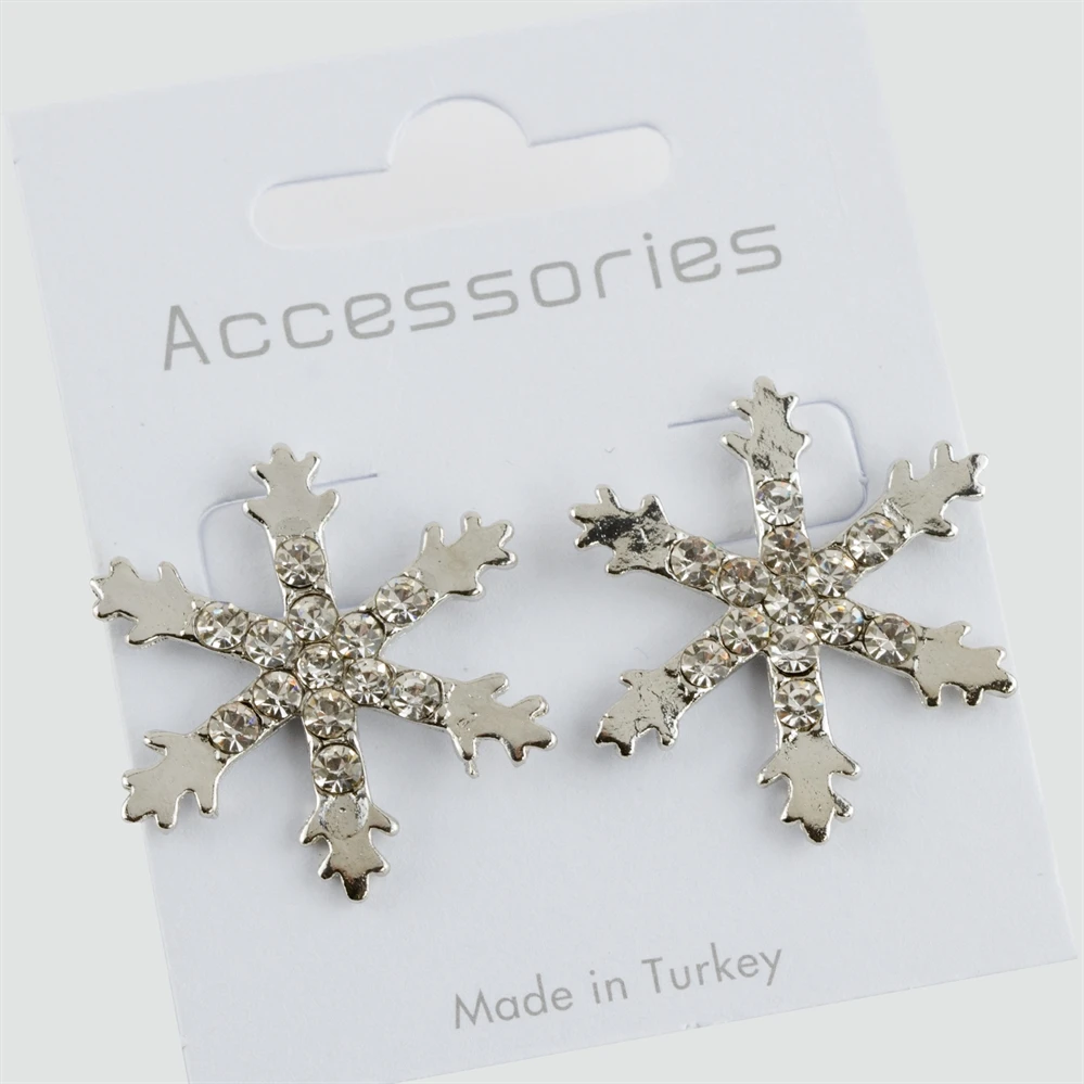 

Snowflake shaped Trend luxury stone earrings
