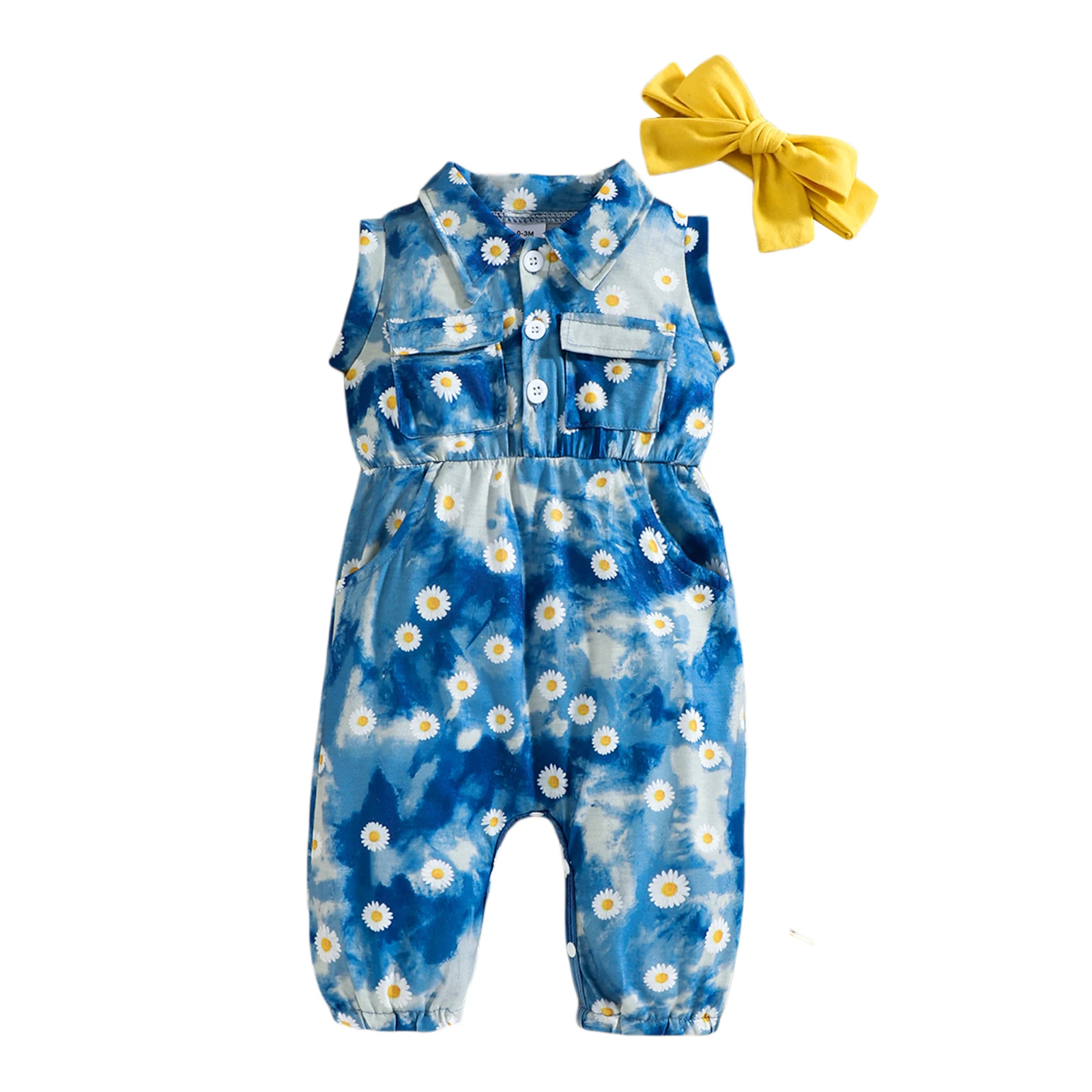 

Ma&Baby 0-18M Newborn Infant Baby Girls Jumpsuit Playsuit Sunflower Print Rompers Summer Costumes D01