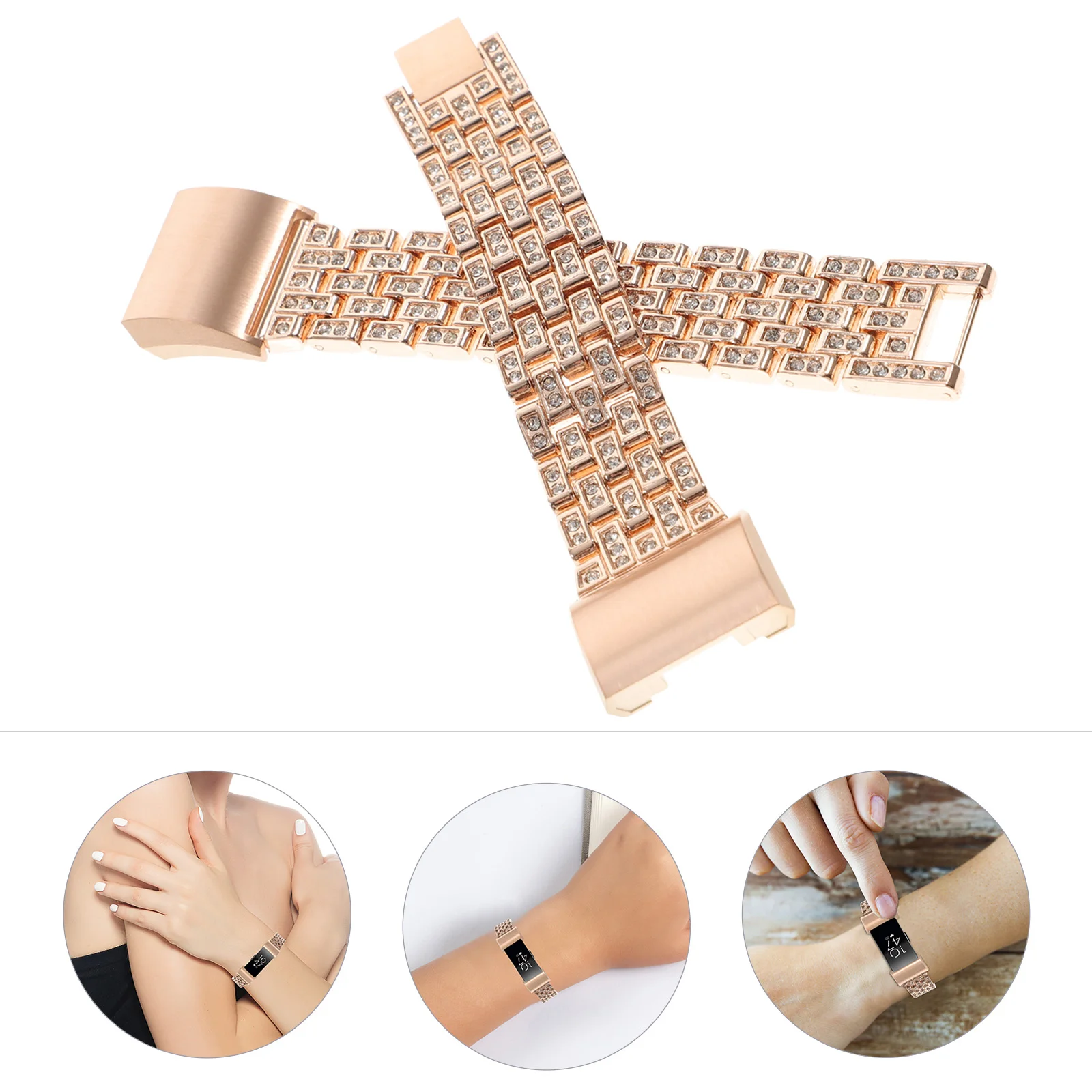 

Charge Bracelet Wristband Adjustable Watchband Metal Bands Stainless Steel 2