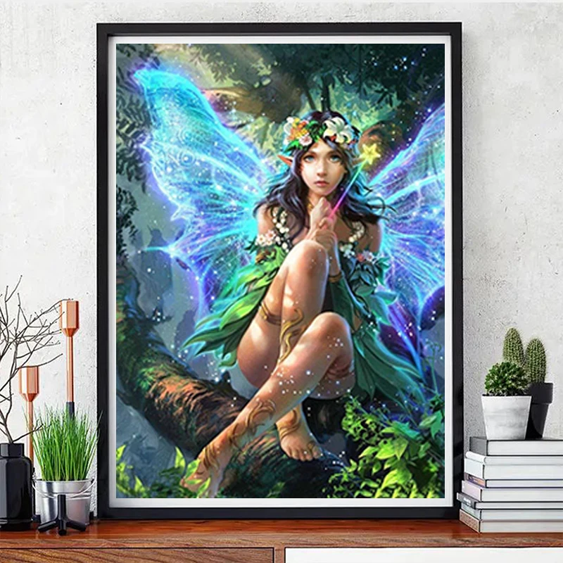 

5D DIY Фэнтези Фея полная алмазная живопись мультфильм Бриллиантовая вышивка домашний Декор подарок