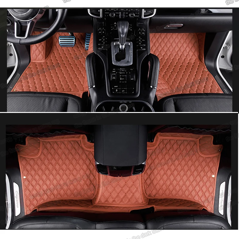 leather car floor mats for porsche cayenne 2011 2012 2013 2014 2015 2016 2017 interior accessories sport 958 carpet non-slip