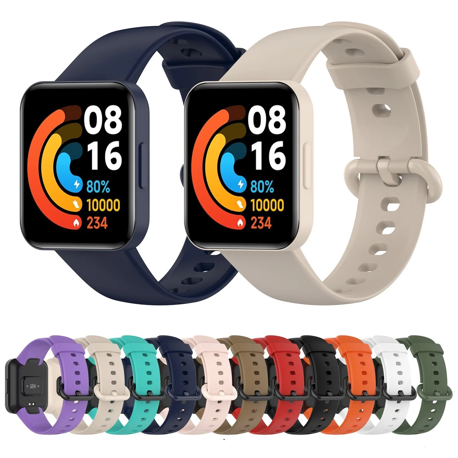

2023 Colorful Silicone Strap Suitable Strap Smartwatch Replacement Bracelet Wristband Suitable For Xiaomi Redmi Watch 2 Lite