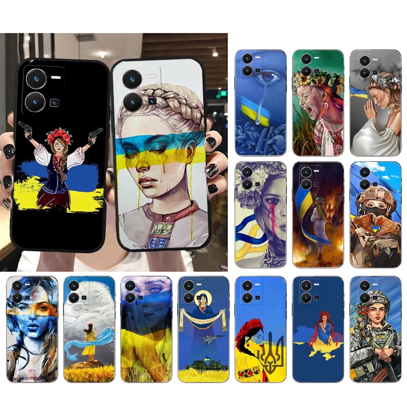 

Phone Case for VIVO Y53S Y33S Y22S Y11S Y31 Y21 Y70 Y20 Y21S Y72 Y35 Y51 Y01 V23E V21 V23 V21E Ukraine Girl Funda Case Capa Cell