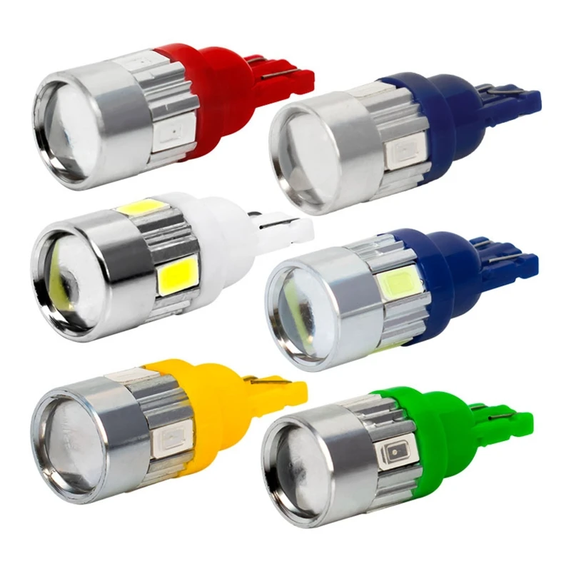 

10Pcs T10 5630 6SMD LED Car Lights Bulb 350LM 12V