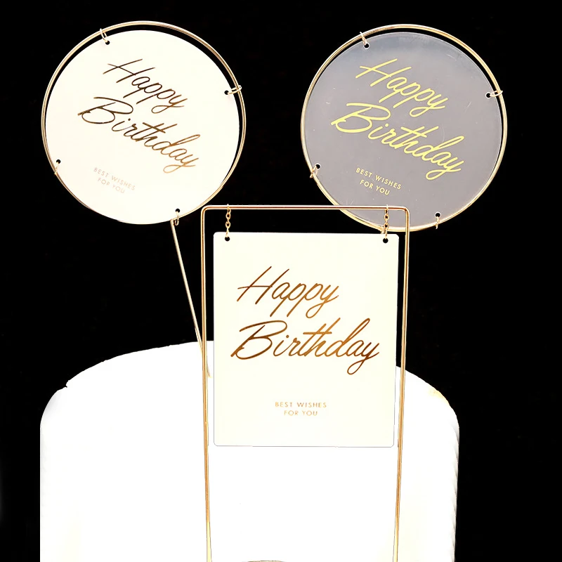 Акриловая искусственная открытка Круглый квадратный прозрачный топ для торта с