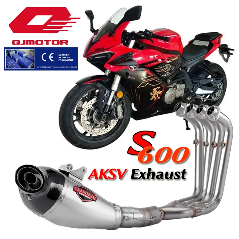 

Двигатель Exhuatst полная система трубы заголовка для QJMOTOR S 600 глушитель с AKSV выхлопной QJmotor S600