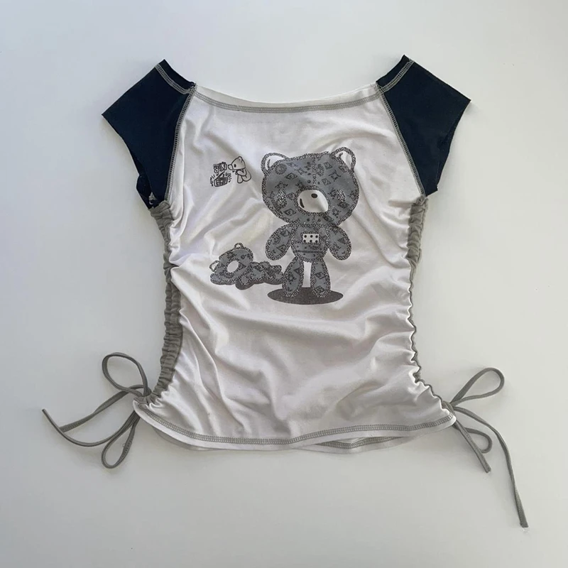 Женская футболка с коротким рукавом в стиле ретро